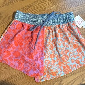 Roxy Blue, Pink, Orange Floral Swim Shorts